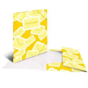 HERMA Gummizugmappe easy orga to go A4 PP Postmappe transparent gelb, 0 gelb