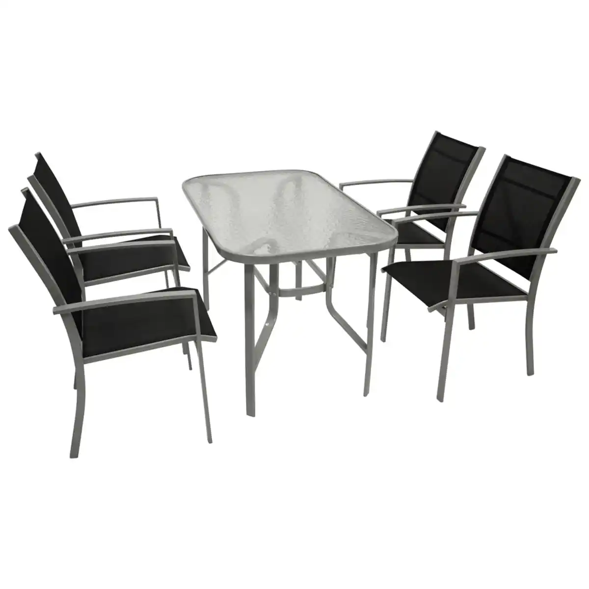 Bild 1 von Gartensitzgruppe 5-teilig mit Glastisch