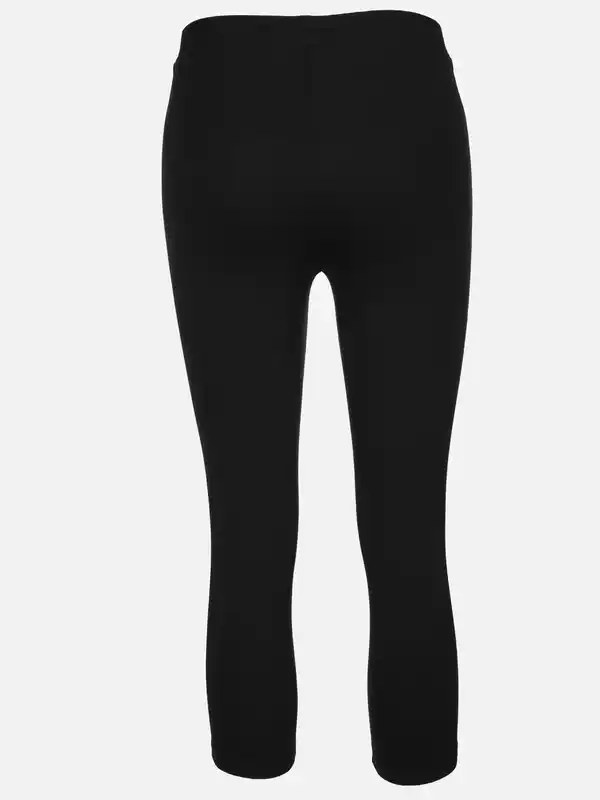 Bild 2 von Damen Capri Leggings mit Galonstreifen Schwarz