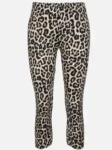 Damen Capri Leggings mit Alloverprint Bunt