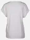 Bild 2 von Damen Shirt mit Glitzersteinchen und Print Weiß