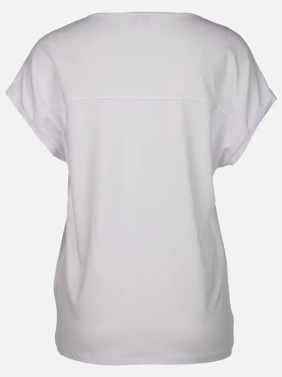 Bild 2 von Damen Shirt mit Glitzersteinchen und Print Weiß