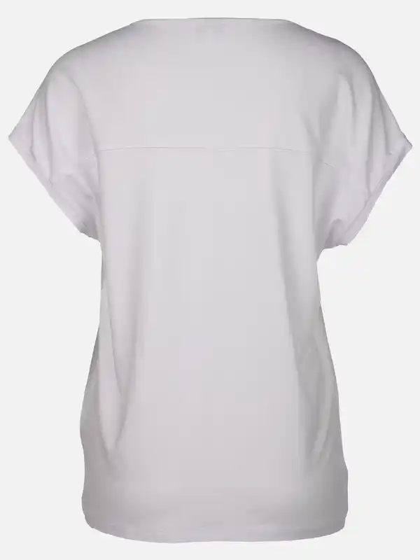 Bild 2 von Damen Shirt mit Glitzersteinchen und Print Weiß