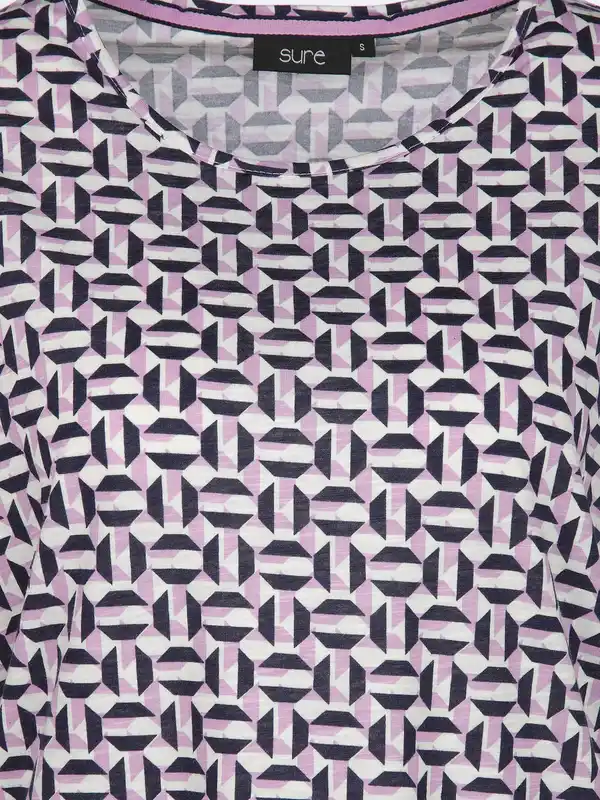Bild 3 von Damen Shirt mit Alloverprint Lila