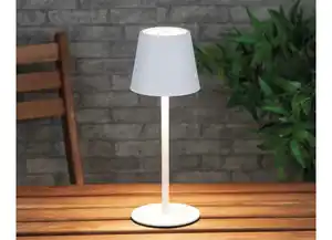 Metall-Bistroleuchte dimmbar 11x30cm 52 LEDs Warmweiß Weiß