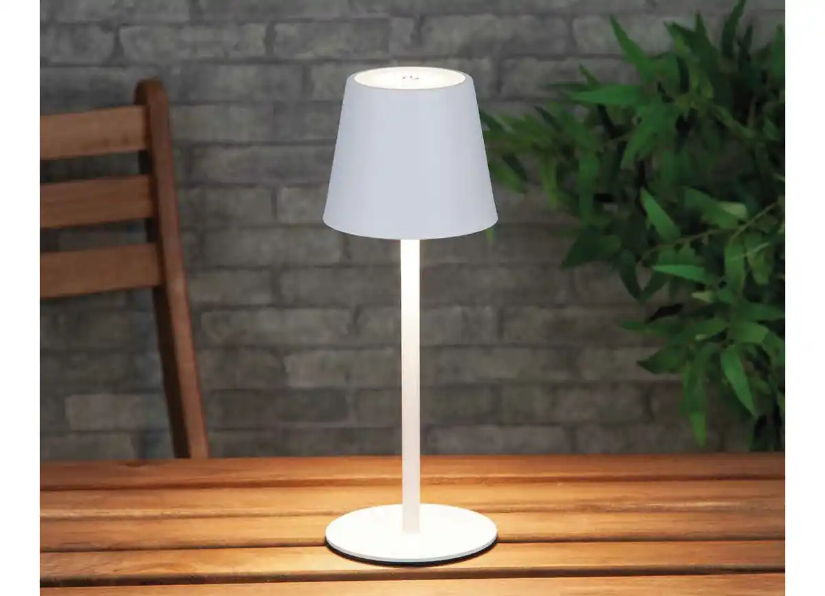 Bild 1 von Metall-Bistroleuchte dimmbar 11x30cm 52 LEDs Warmweiß Weiß