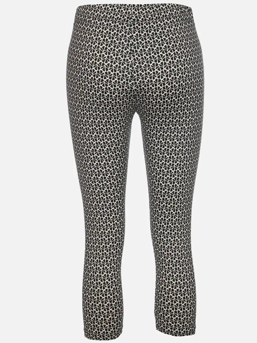 Bild 2 von Damen Capri Leggings mit Alloverprint Weiß