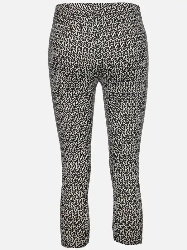 Bild 2 von Damen Capri Leggings mit Alloverprint Weiß