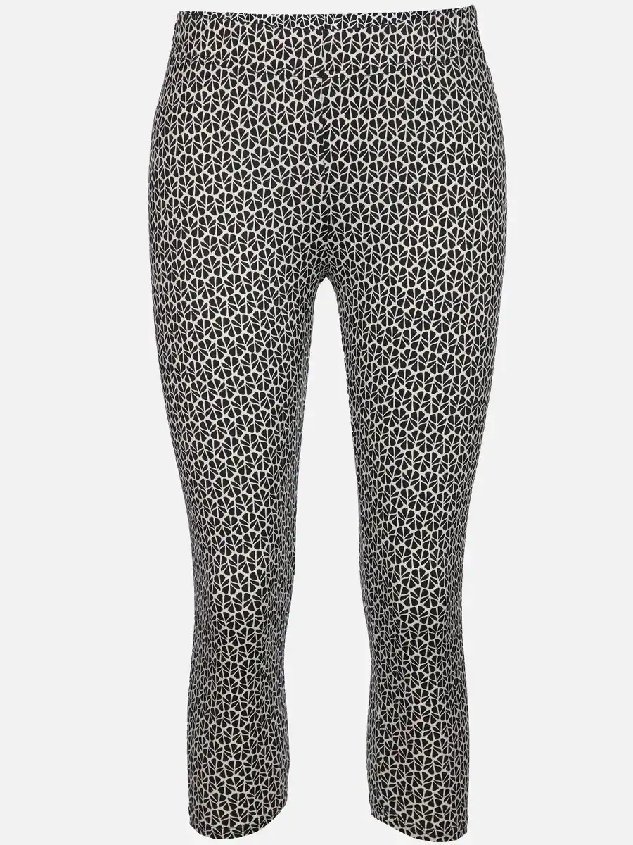 Bild 1 von Damen Capri Leggings mit Alloverprint Weiß