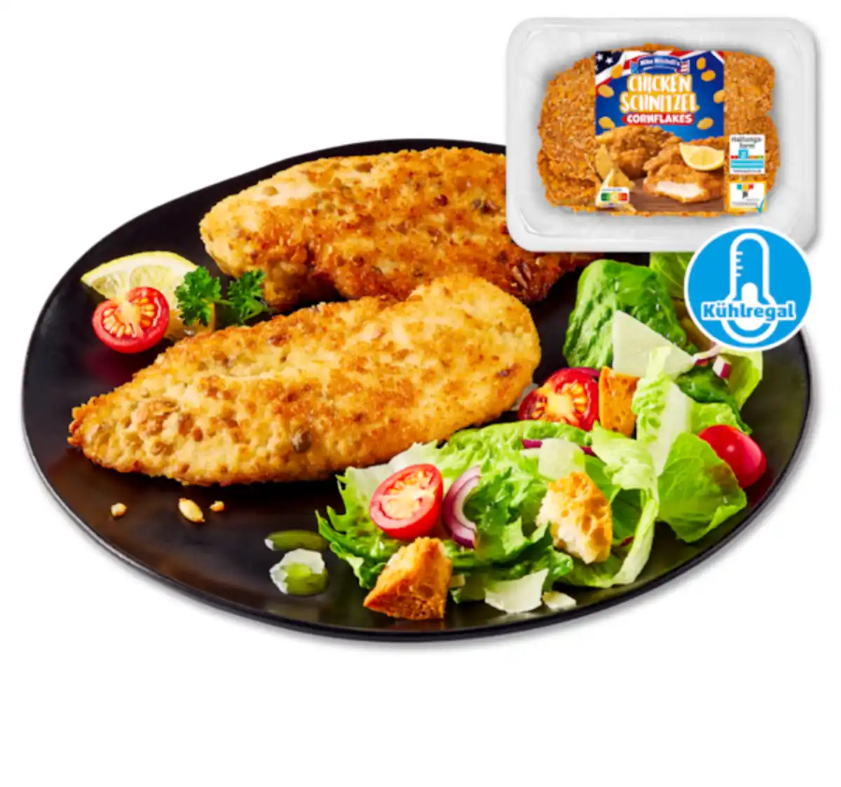 Bild 1 von MIKE MITCHELL’S Frische Hähnchen-Schnitzel mit Cornflakes-Panade*