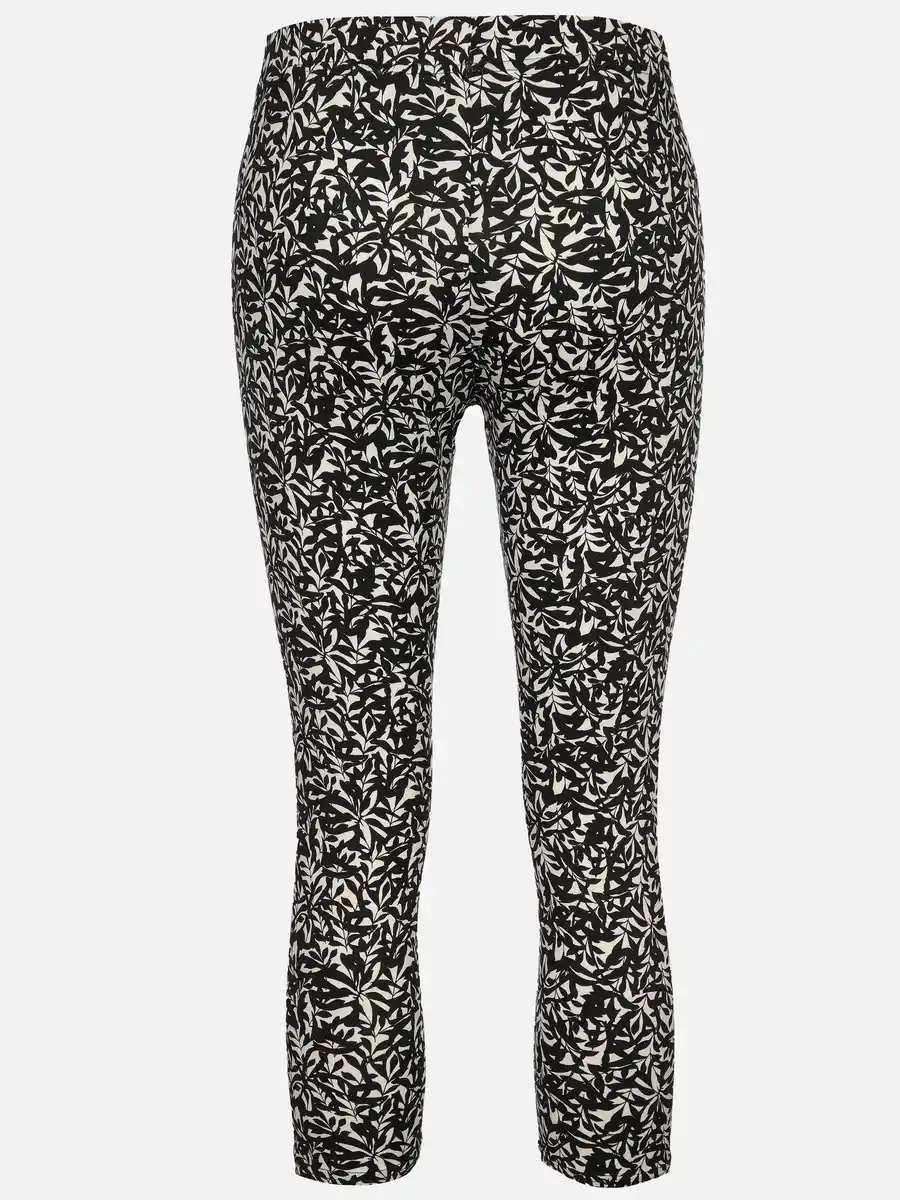 Bild 2 von Damen Capri Leggings mit Alloverprint Weiß