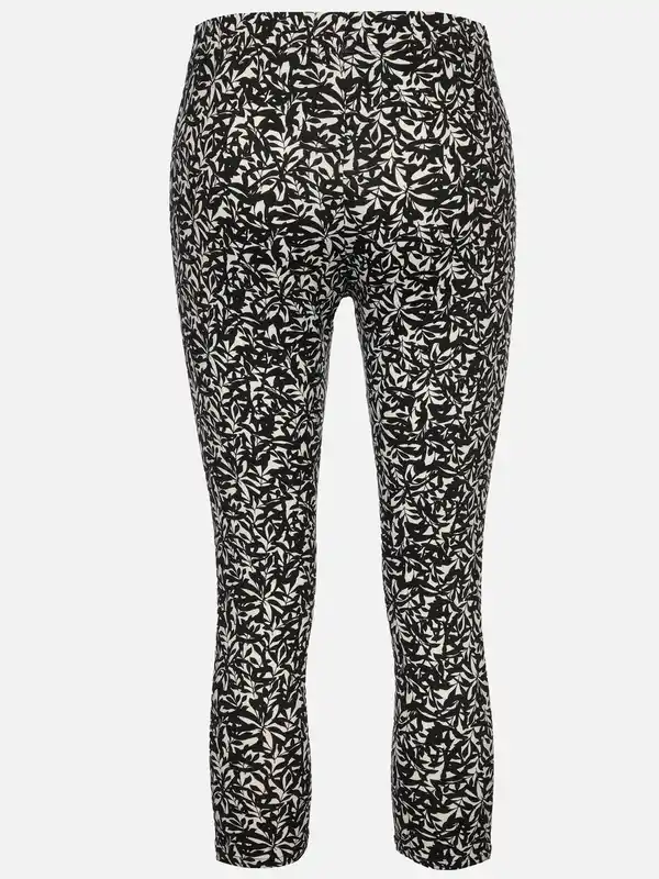 Bild 2 von Damen Capri Leggings mit Alloverprint Weiß