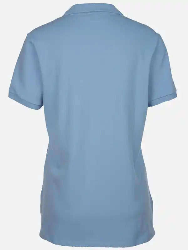 Bild 2 von Damen Poloshirt mit schlichter Stickerei Blau