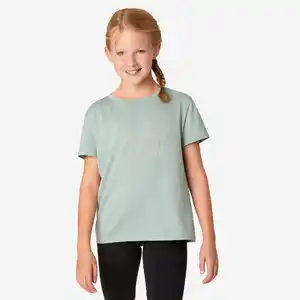 T-Shirt Kinder Mädchen Baumwolle - 500 grün