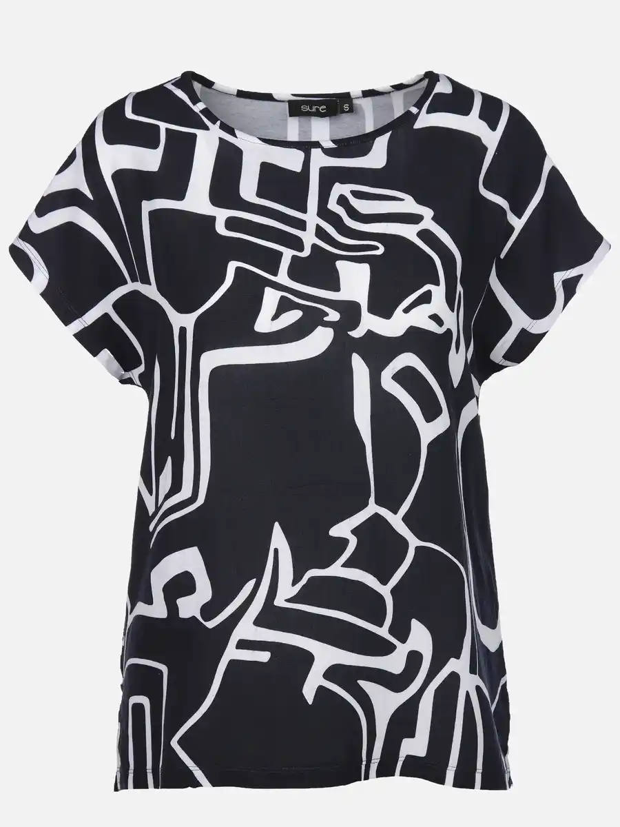 Bild 1 von Damen Materialmix-Shirt Marine