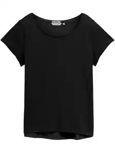Damen T-Shirt meliert Schwarz