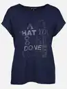 Bild 1 von Damen Shirt mit Glitzersteinchen und Print Marine
