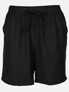 Damen Shorts in Crinkle Optik Schwarz