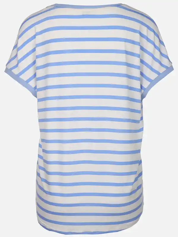 Bild 2 von Damen Shirt aus Materialmix Blau