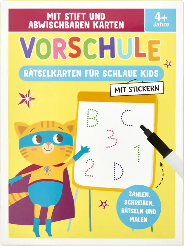Bild 1 von IDEENWELT Kinder-Rätselkarten mit Stift Vorschule