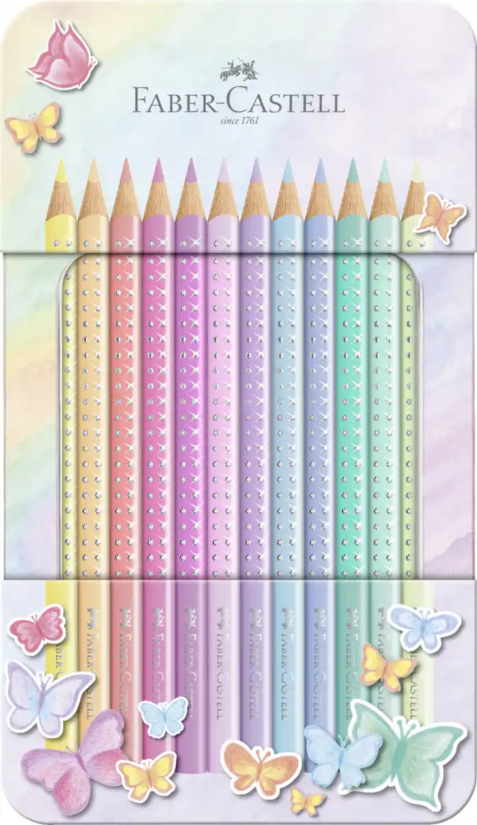 Bild 1 von Faber-Castell 12er Set Sparkle Pastell Buntstifte im Metalletui