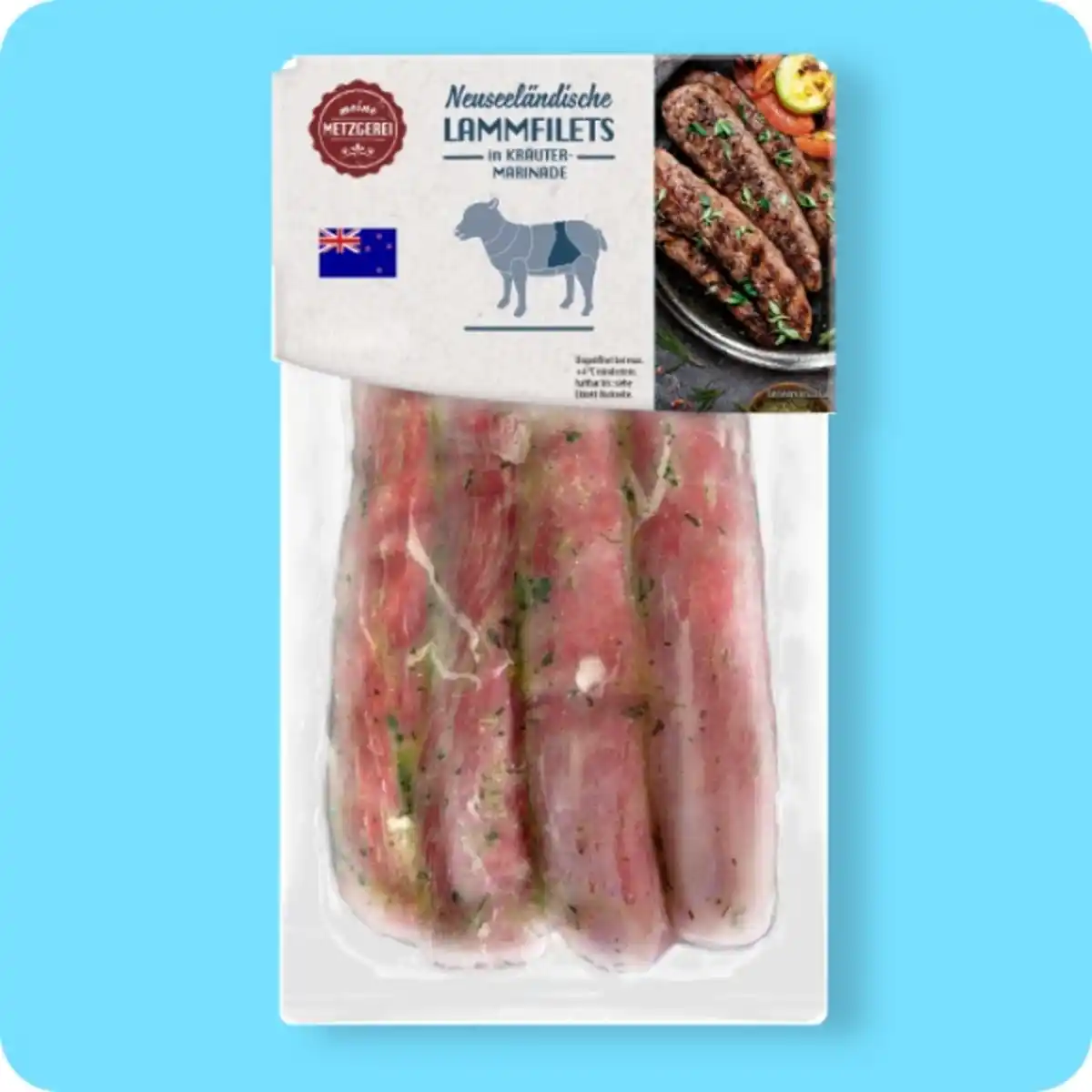 Bild 1 von MEINE METZGEREI Neuseeländische Lammfilets, In Kräuter-Marinade