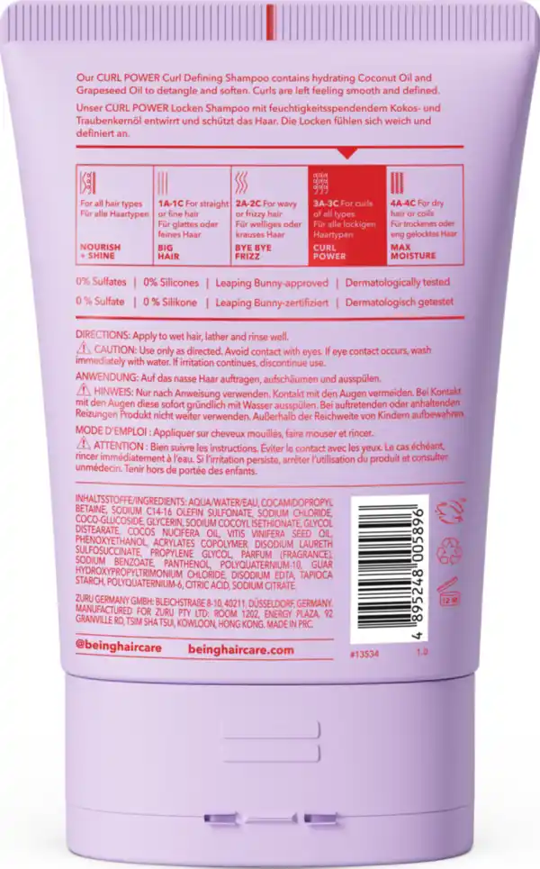 Bild 2 von Being Curl Power Locken Shampoo, 354 ml