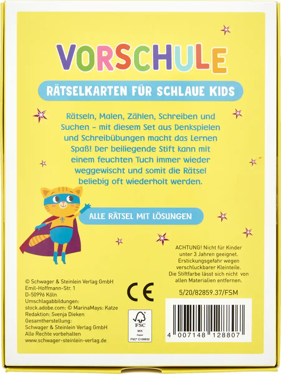 Bild 2 von IDEENWELT Kinder-Rätselkarten mit Stift Vorschule