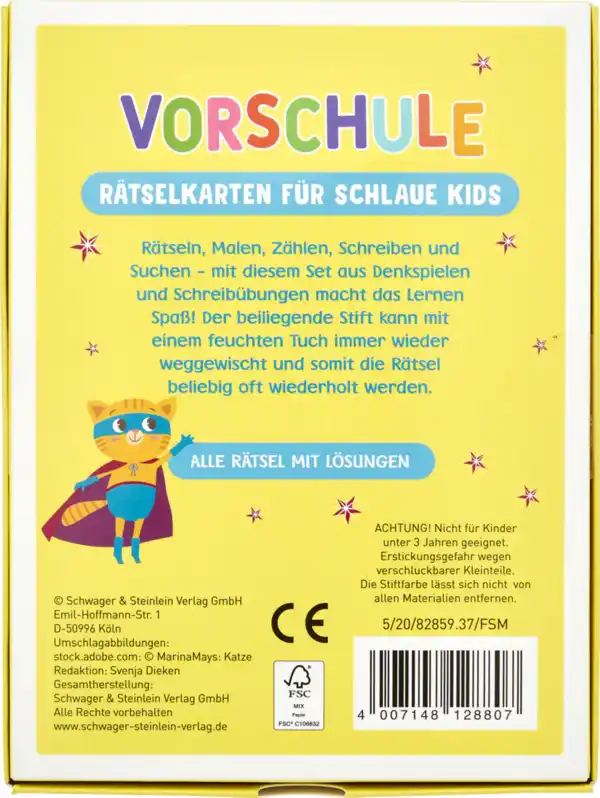 Bild 2 von IDEENWELT Kinder-Rätselkarten mit Stift Vorschule