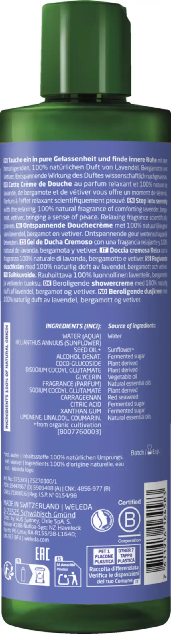 Bild 2 von Weleda Relax Shower Cream Lavendel, 400 ml