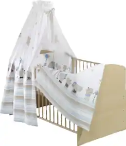 Schardt Komplettbett "Classic-Line natur", "Banjo blau"