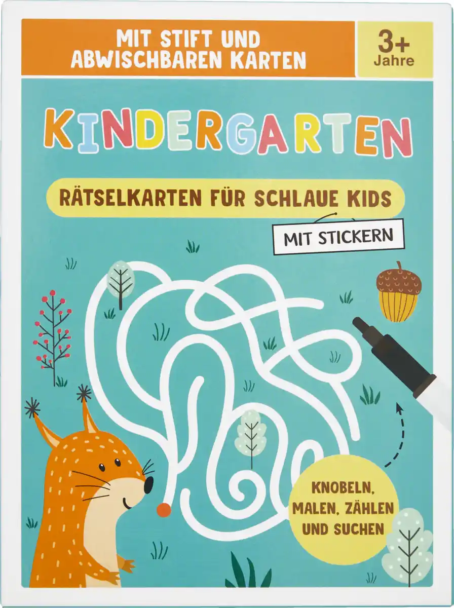 Bild 1 von IDEENWELT Kinder-Rätselkarten mit Stift Kindergarten
