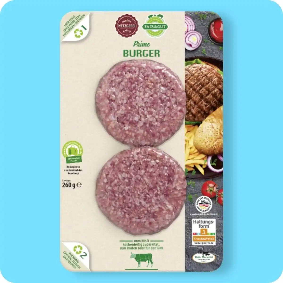 Bild 1 von FAIR & GUT / TASTE OF BRITISH ISLES Prime Burger oder Irische Angus Burger⁶, Vom Rind