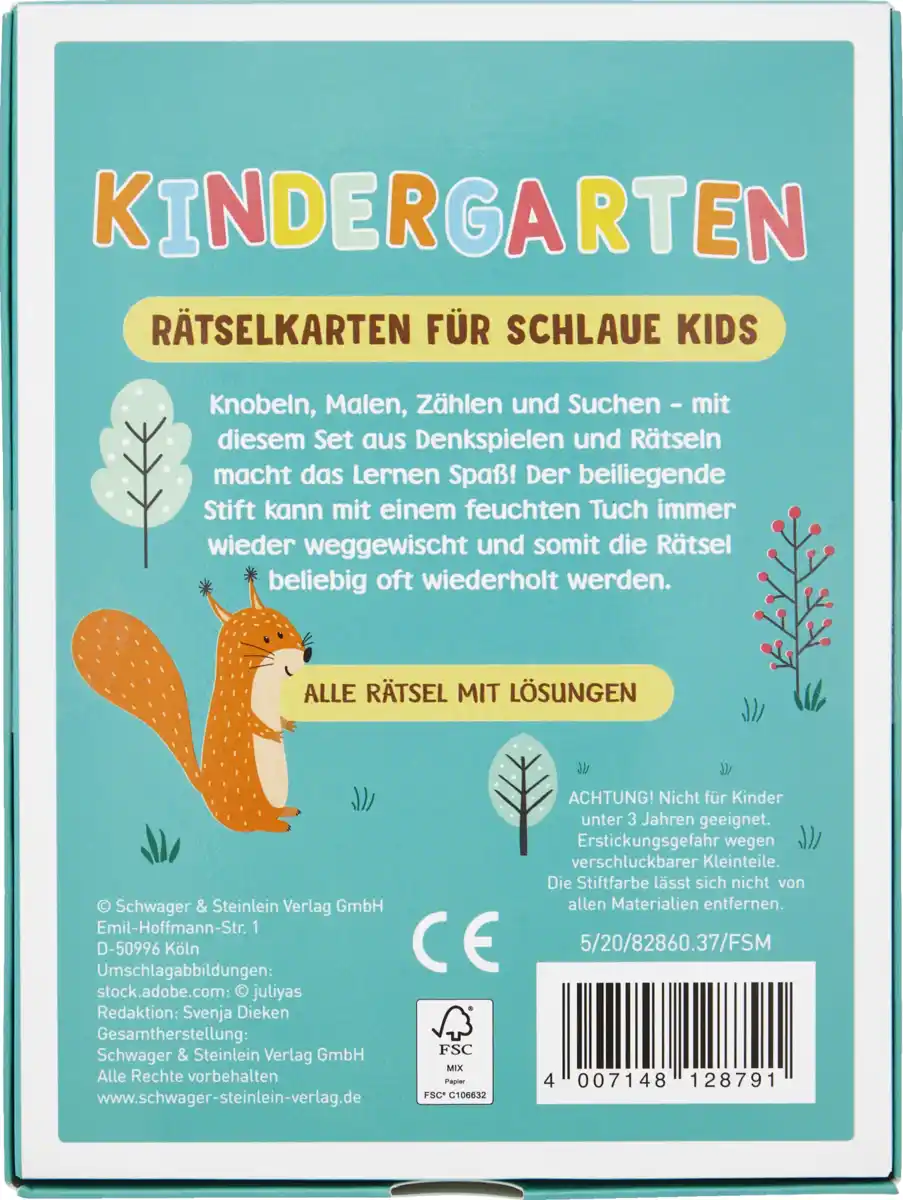 Bild 2 von IDEENWELT Kinder-Rätselkarten mit Stift Kindergarten