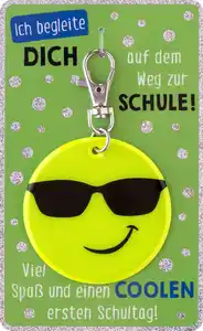 Sheepworld Accessoires für den Schulanfang Neon Reflektor Smiley