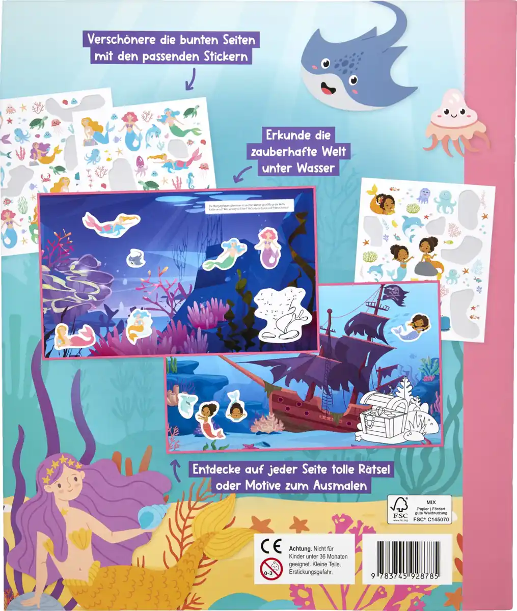 Bild 2 von IDEENWELT Panorama Stickerbuch Meerjungfrauen