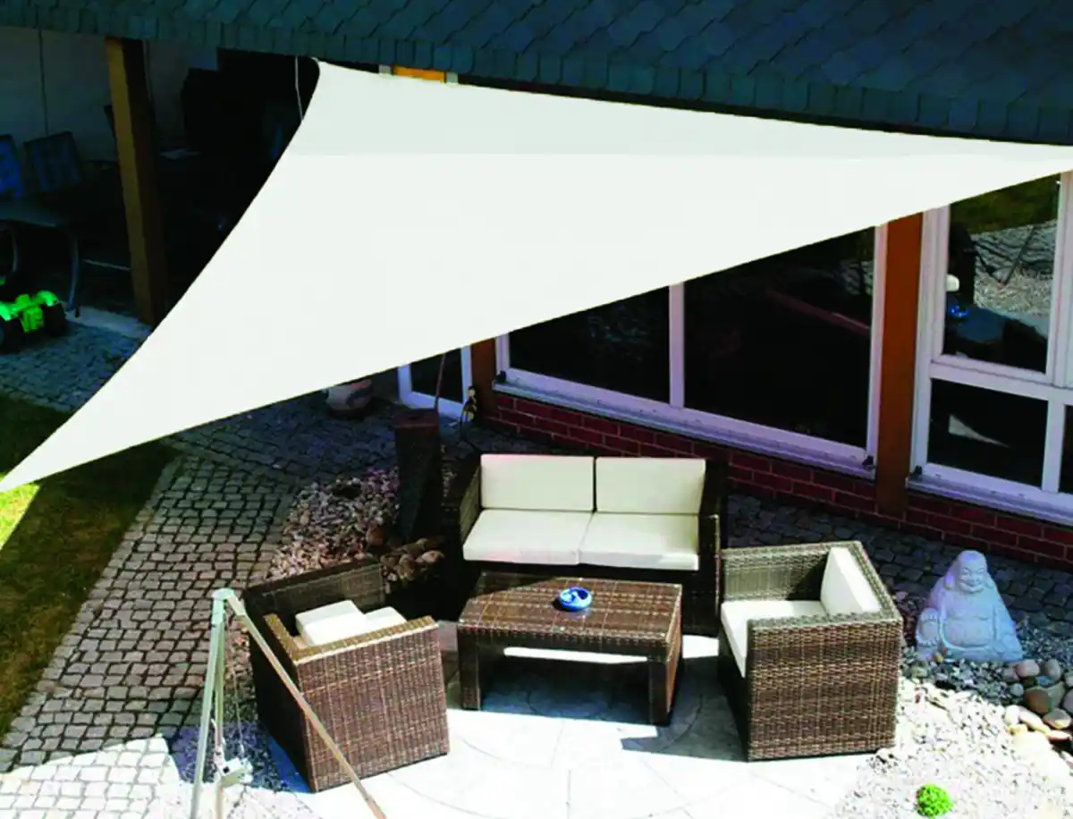 Bild 1 von Sonnensegel Dreieck 3,6x3,6x3,6m weiß