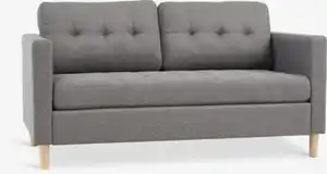 Sofa FALSLEV 2-Sitzer grau Stoff
