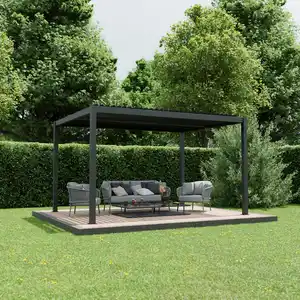 Ximax Pergola 'Shade' dunkelgrau mit Beleuchtung 395 x 230 x 290 cm