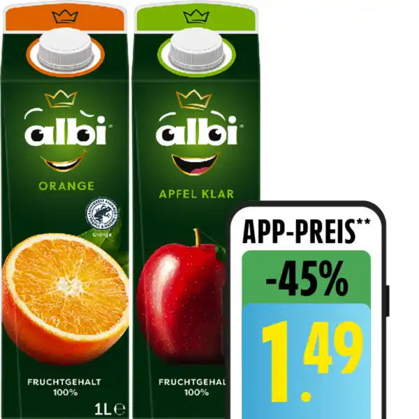 Bild 1 von albi Fruchtsaft oder Nektar