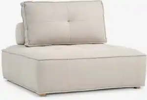 Pouf DAGSTRUP m/Rückenlehne beige Stoff