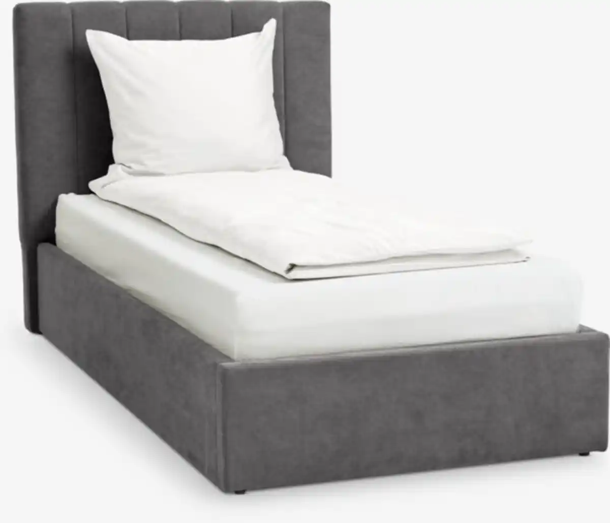 Bild 1 von Bettgestell HASLEV 90x200 Stoff dunkelgrau