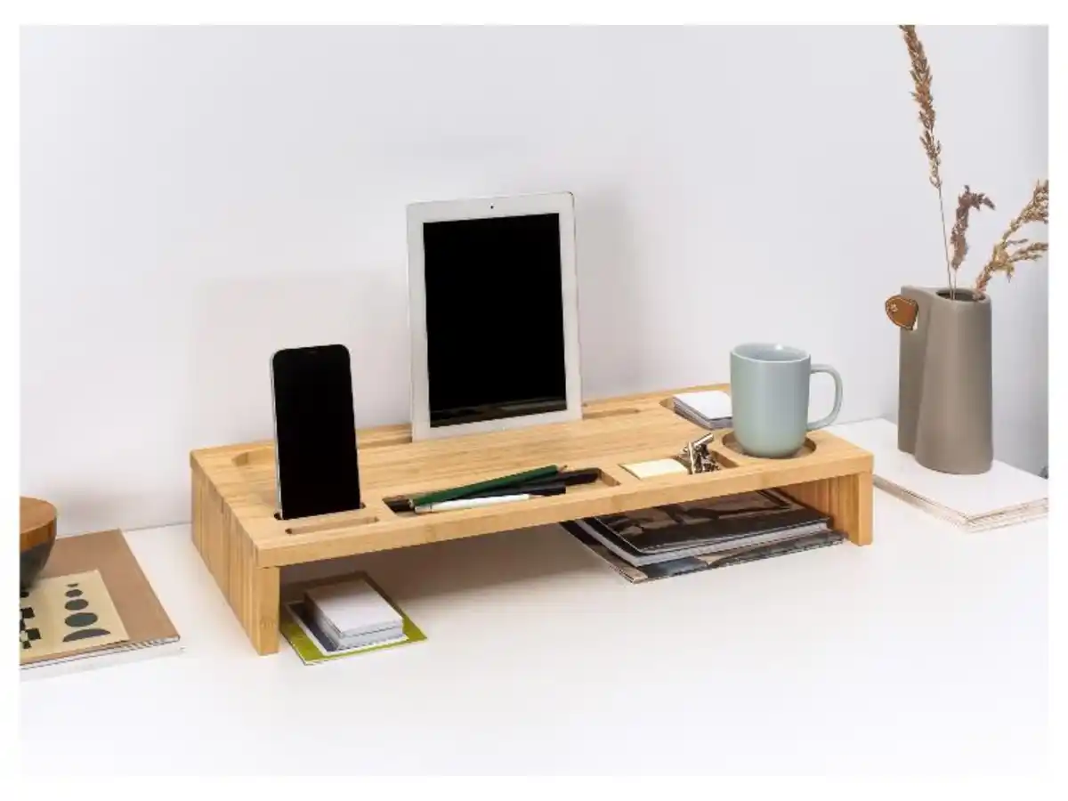 Bild 3 von LIVARNO home Bambus Monitororganizer, universell einsetzbar