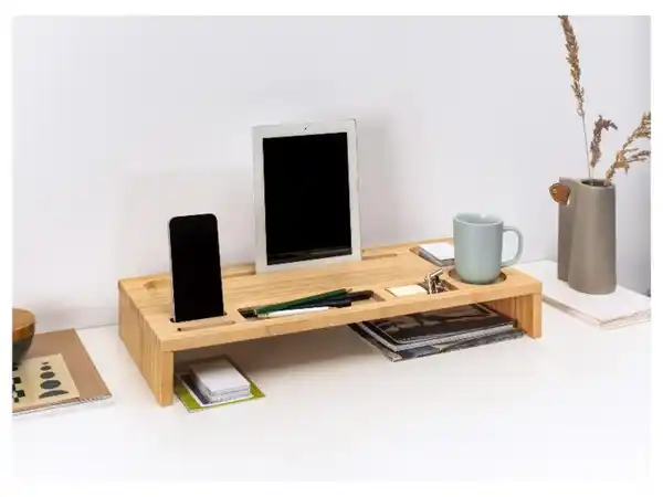 Bild 3 von LIVARNO home Bambus Monitororganizer, universell einsetzbar