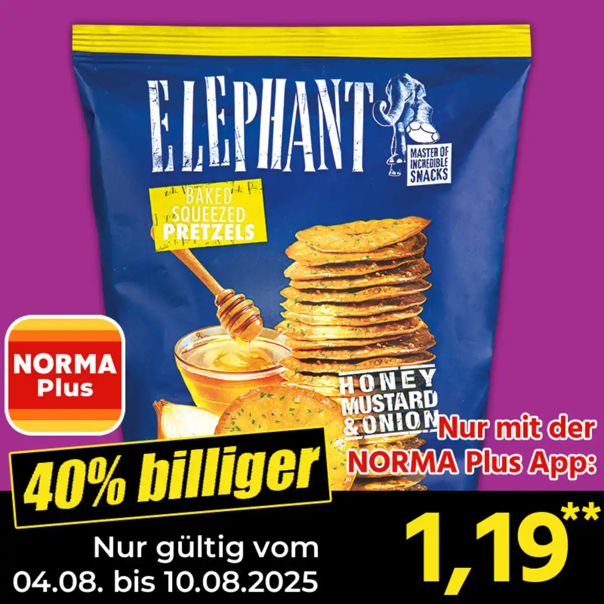 Bild 1 von Master of Incredible Snacks Elephant Laugengebäck