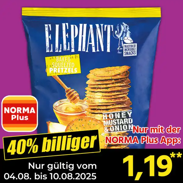 Bild 1 von Master of Incredible Snacks Elephant Laugengebäck