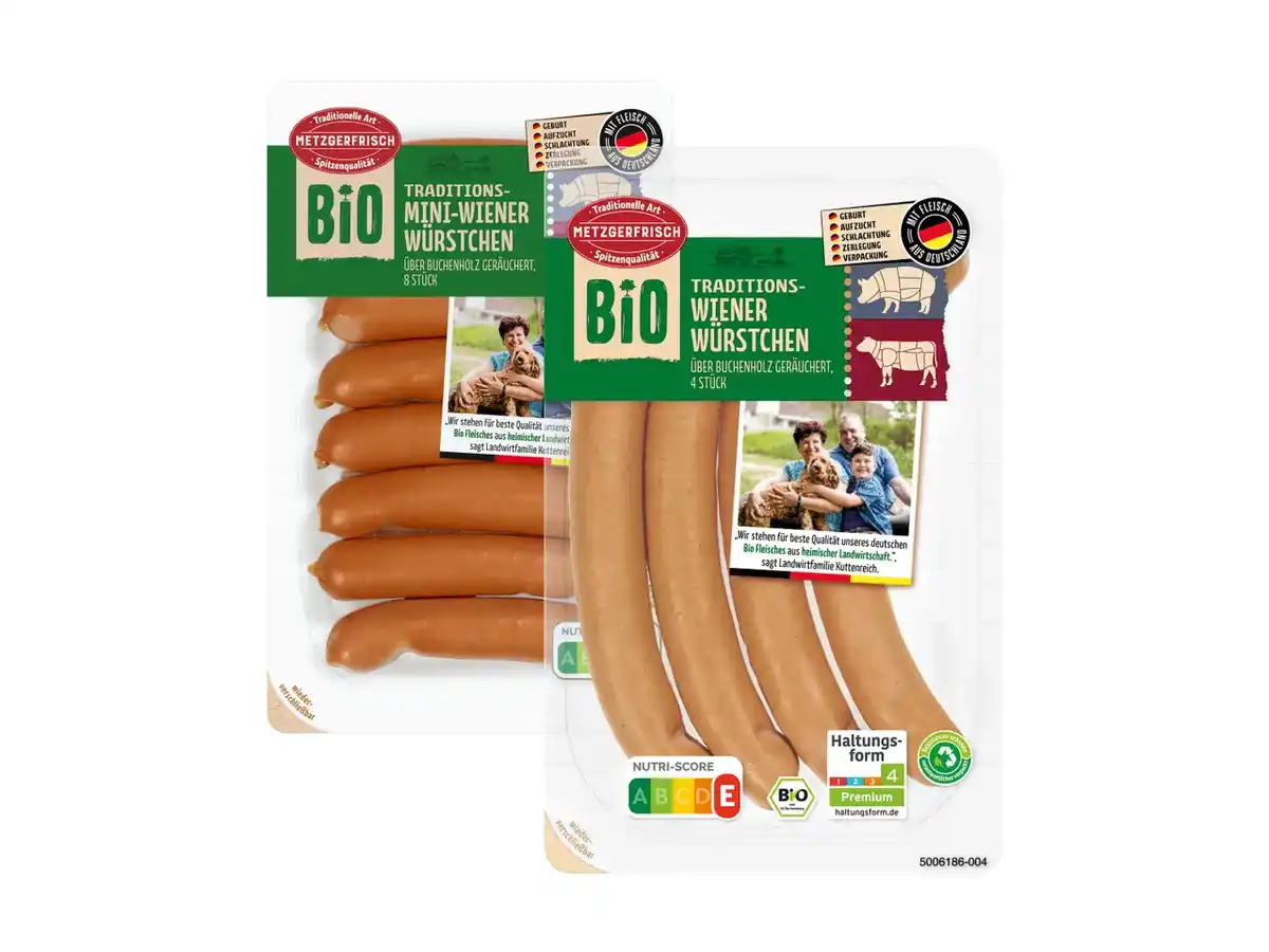 Bild 1 von Metzgerfrisch Bio Traditions-Wiener Würstchen,  200 g