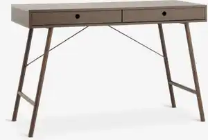 Schreibtisch LINDVED 48x120 2 Schubladen eiche dunkel