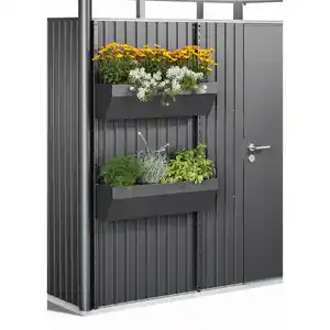 Biohort Pflanzgefäß 'FloraBoard' dunkelgrau-metallic für Gerätehaus 'AvantGarde', 'HighLine', 'Panorama'