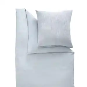 Seersucker Bettwäsche, 135 cm x 200cm, blau
